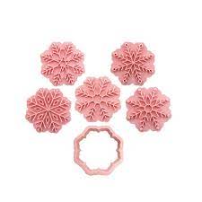 Snowflake Shape Cookie Fondant Cake Mold Set of 5pcs