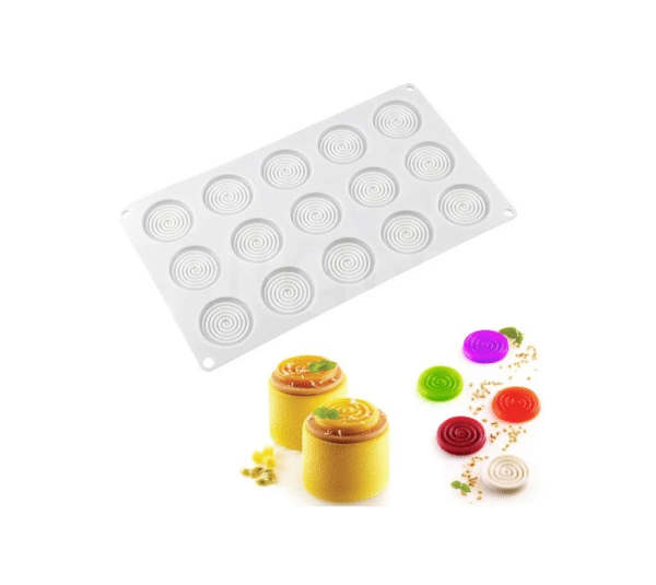 Spiral Shaped Silicone Mould 15 Cavity
