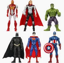 Superheroes Theme Cake Toppers Set of 6pcs