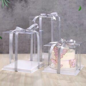 Square Clear Lid Tall Cake Boxes