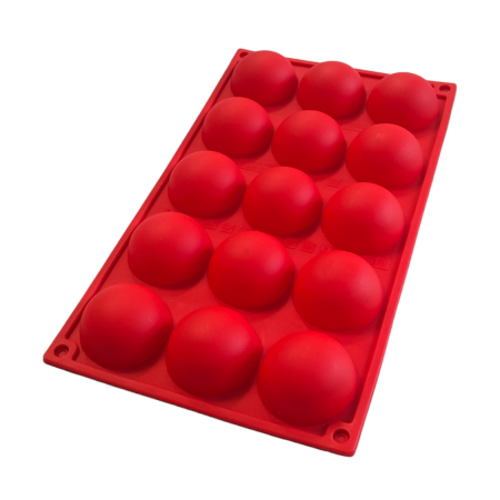 15-Cavity Large Half Sphere Shaped Silicone Mould