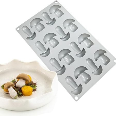16 Cavity Mushroom Shaped Chocolate, Jelly, Candy Silicone Mould 1pc