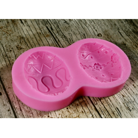 2 Cavity Egg 3D Shape Silicone Fondant Mould