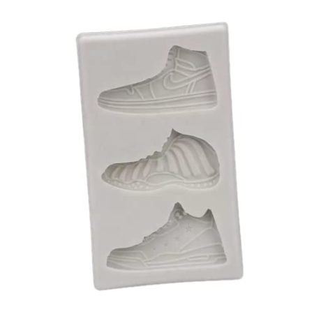 3 Cavity Shoes 3D Shape Silicone Fondant Mould