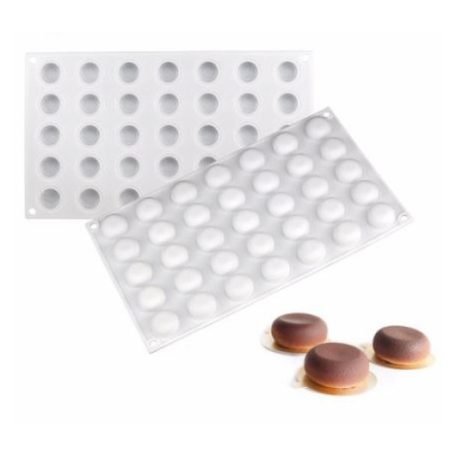 35 Cavity 3D Circle Shaped Chocolate, Jelly, Candy Silicone Mould 1pc
