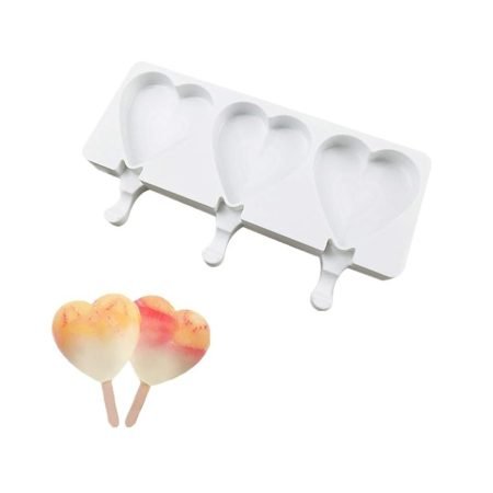 3 Hearts Ice cream, Chocolate, Jelly, Candy Silicone Mould 1pc