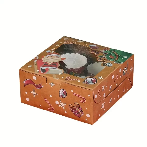 4 Pieces Christmas Cupcake Box - Image 2