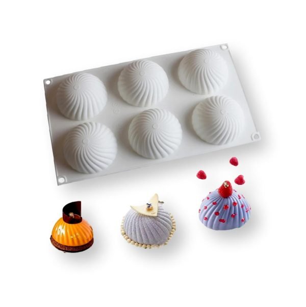 6 Cavity Ball Shape Mousse Cake,Chocolate, Jelly, Candy Silicone Mould 1pc