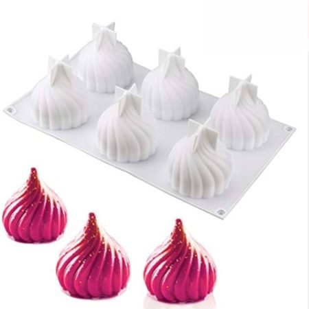 6 Cavity garlic Shaped Chocolate, Jelly, Candy Silicone Mould