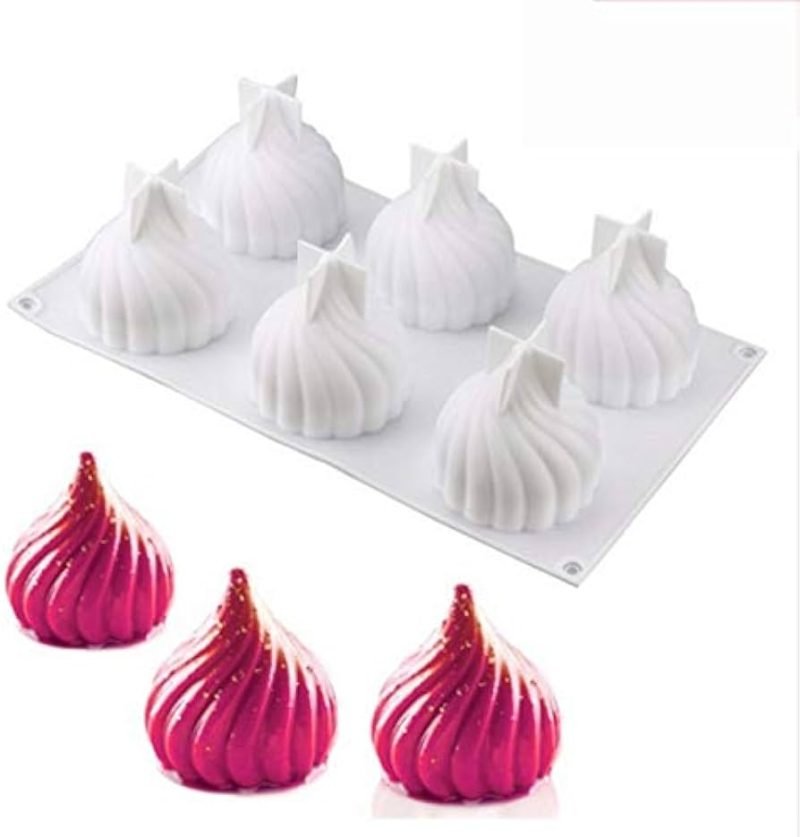 6 Cavity garlic Shaped Chocolate, Jelly, Candy Silicone Mould