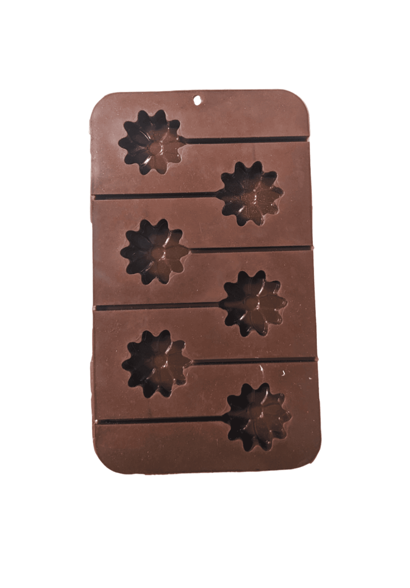 6 Holes Flowers Shape Lollipop Chocolate Silicone Mould - Image 2