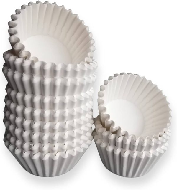 Paper Cupcake Liners White 6.5cm Pack of 100