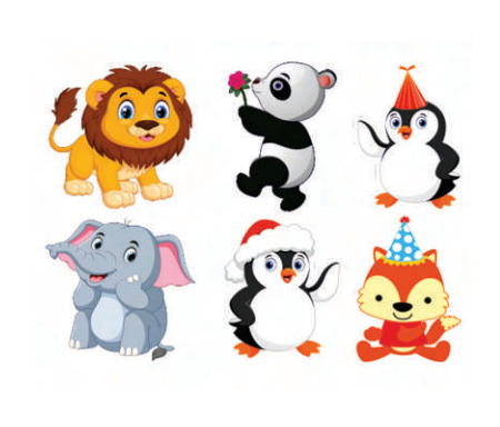 Edible Pre Cut Wafer Paper - Animals Set of 8pcs