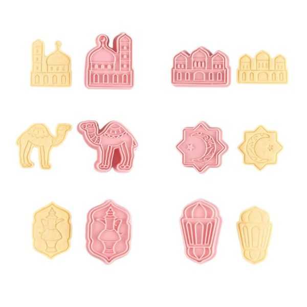 Arabic Theme Eid Mubarak Cookie Fondant Cutters Set of 6pcs Version-1