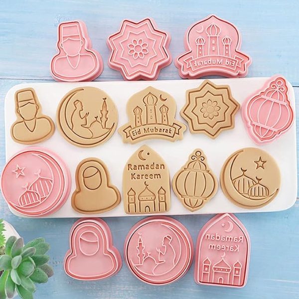 Arabic Theme Eid Mubarak Cookie Fondant Cutters Set of 6pcs Version-4 - Image 2