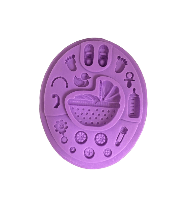 Baby Shower 3D Shape Silicone Fondant Mould