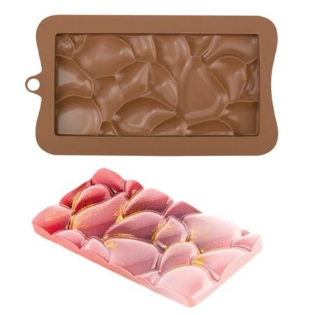 Block Dots Bar Shaped Chocolate Silicone Mould