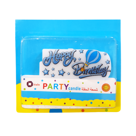 Blue Happy Birthday Shape Candle