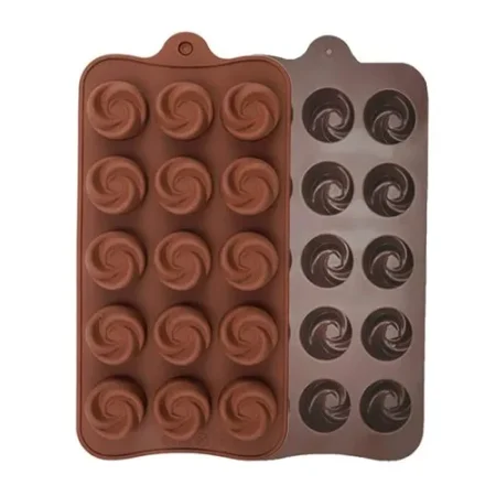 Brown Flower Chocolate Silicone Mould