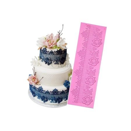 Cake Decorating Lace Mat Silicone Mould Version-13  1pc