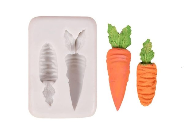 Carrot Shaped 3D Shape Silicone Fondant Mould