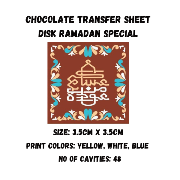 Chocolate Transfer Sheet Disk Eid Mubarak Version-30