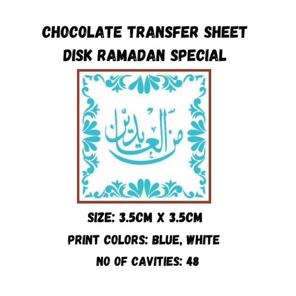 Chocolate Transfer Sheet Disk Eid Mubarak Version-32