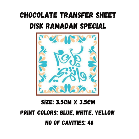 Chocolate Transfer Sheet Disk Eid Mubarak Version-33