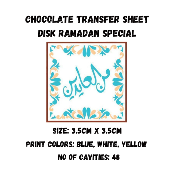 Chocolate Transfer Sheet Disk Eid Mubarak Version-35