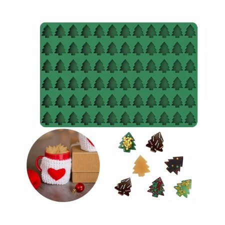 72 Cavity Christmas Tree Shaped Chocolate Jelly Candy Silicone Mould