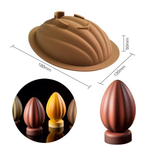 Cocoa Bean Egg Shaped Chocolate, Jelly, Candy Silicone Mould - Image 2