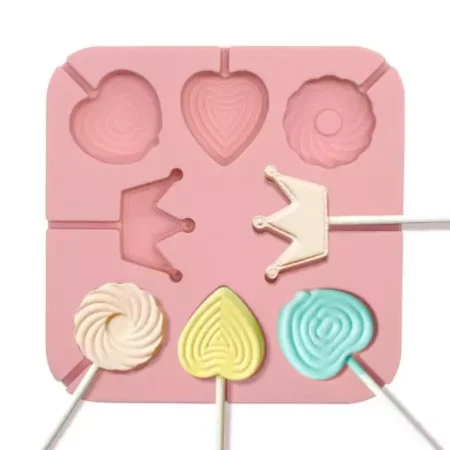 Crown Heart Flower Shaped Lollipop,Chocolate,Jelly,Candy Silicone Mould
