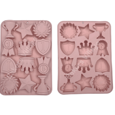 Crown Star Trophy Medal Silicone Mould