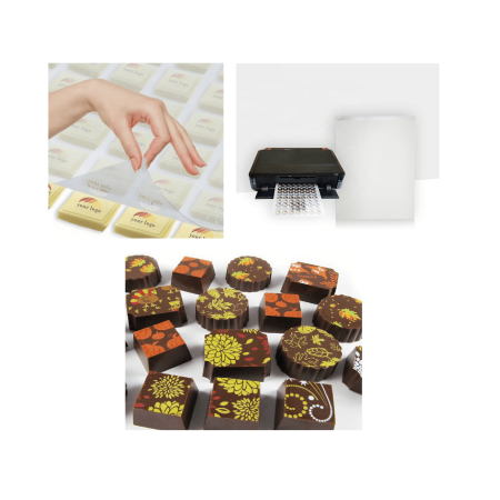Edible Printing Service For Chocolates On Chocolate Transfer Sheets