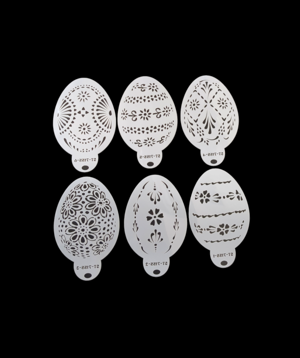 Easter Egg Cake Lace Stencil Set of 6pcs Version-1