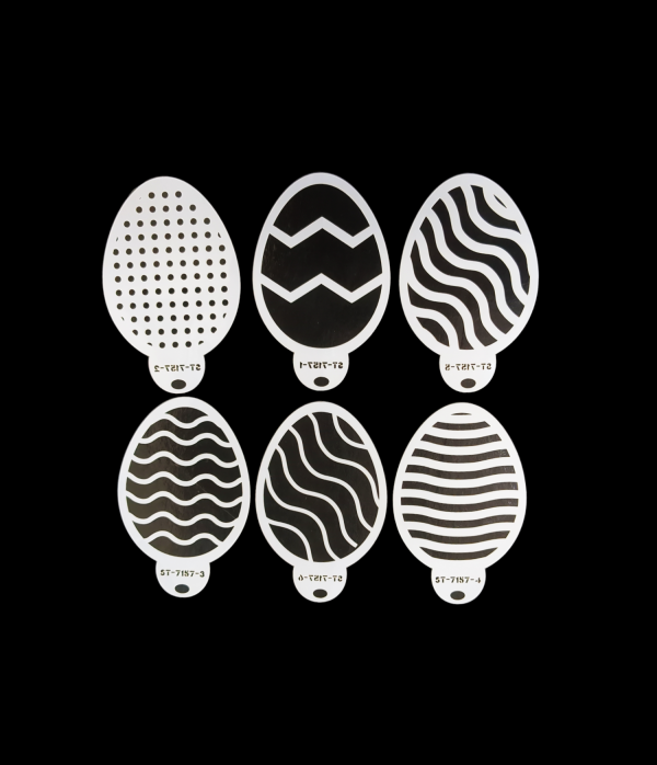 Easter Egg Cake Lace Stencil Set of 6pcs Version-11