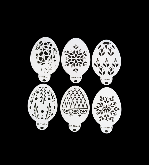 Easter Egg Cake Lace Stencil Set of 6pcs Version-16