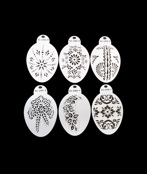 Easter Egg Cake Lace Stencil Set of 6pcs Version-2