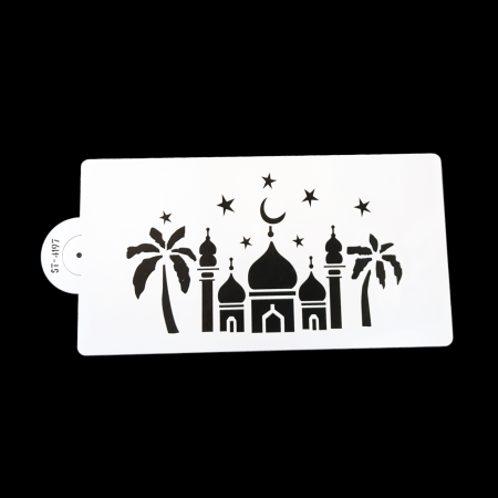 Eid Mubarak Cake Lace Stencil Version 3