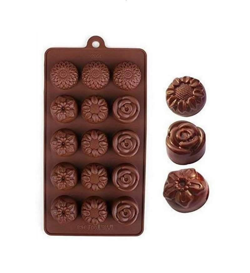 Flower Shaped 15 Cavity Chocolate Silicone Mould