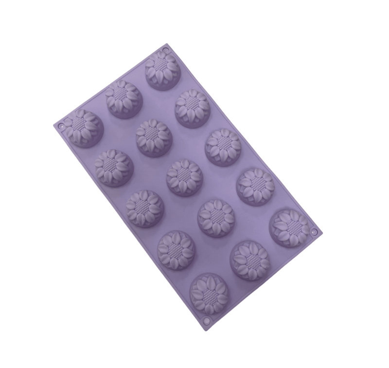 12 Cavity Round Flower Shape Silicone Mould