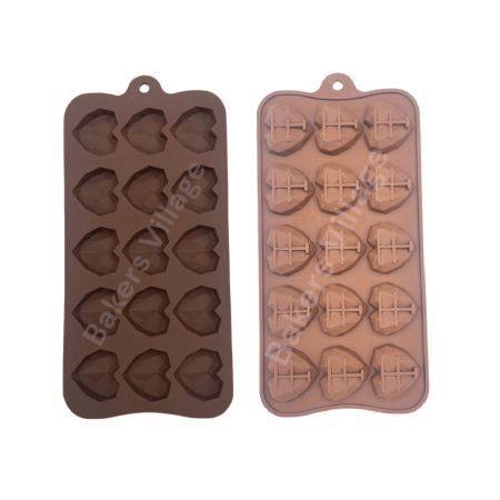 Gem Heart 15 Cavity Chocolate Silicone Mould