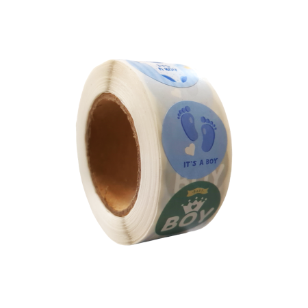 Gender Reveal Boy Stickers 500pcs Roll