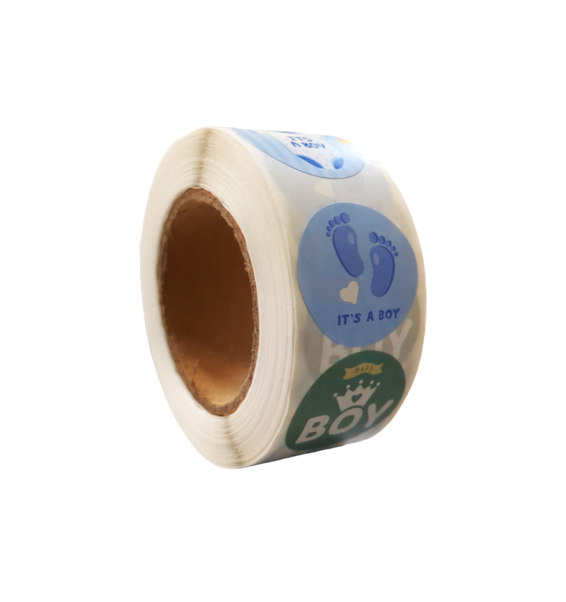 Gender Reveal Boy Stickers 500pcs Roll