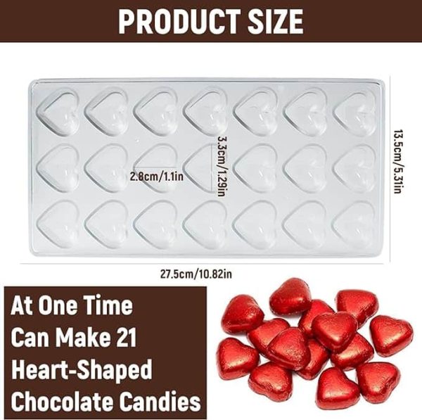 Heart Shape Polycarbonate Chocolate Mould - Image 2