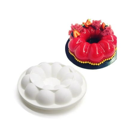 Large Flower Shaped Mousse Cake,Chocolate, Jelly,Candy Silicone Mould 1pc