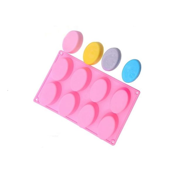 8 Cavity Large Soap Shaped Silicone Mould