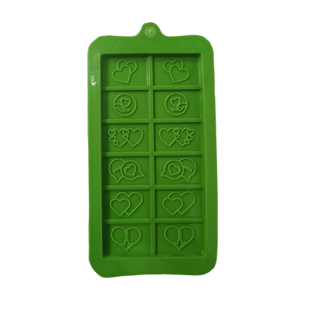 Love Theme Shaped Bar Chocolate Silicone Mould