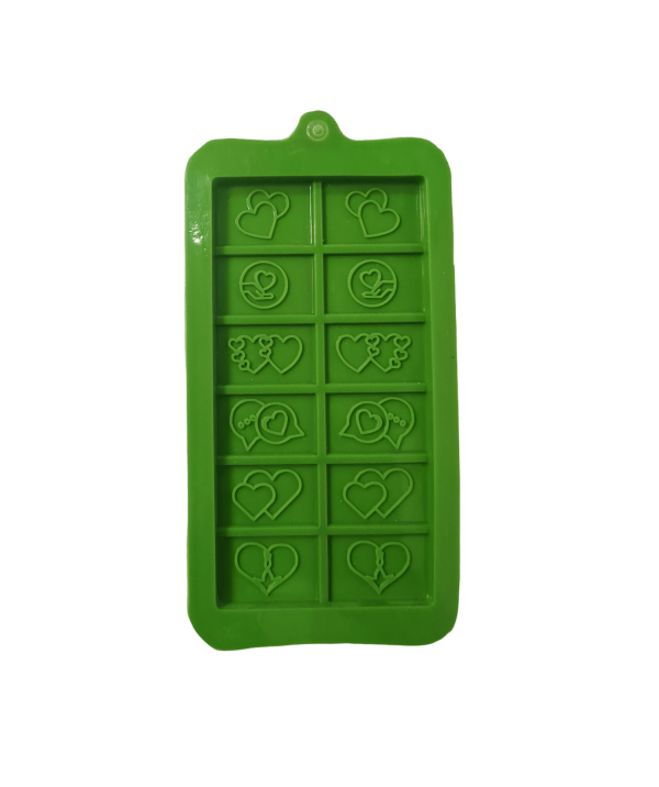 Love Theme Shaped Bar Chocolate Silicone Mould