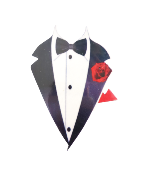 Edible Pre Cut Wafer Paper - Marriage Suit 13.5cm x 10cm